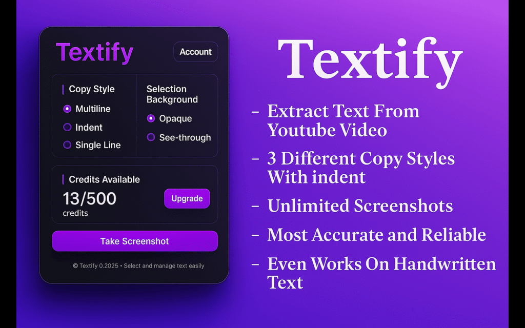can i use textify to extract text from video